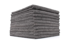 The Rag Company The Miner edge-less towel 16x16 in gray for safe scratch-free polishing.