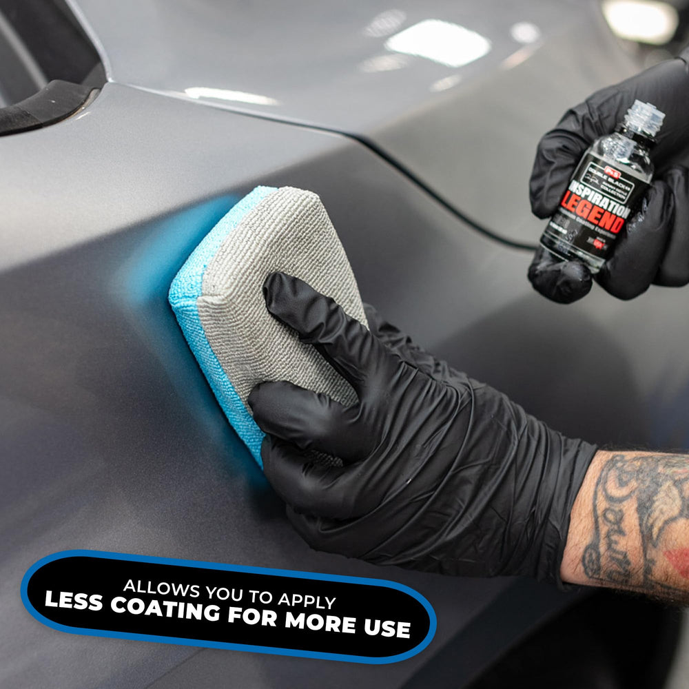 The Rag Company tire shine application with premium microfiber for even coverage.