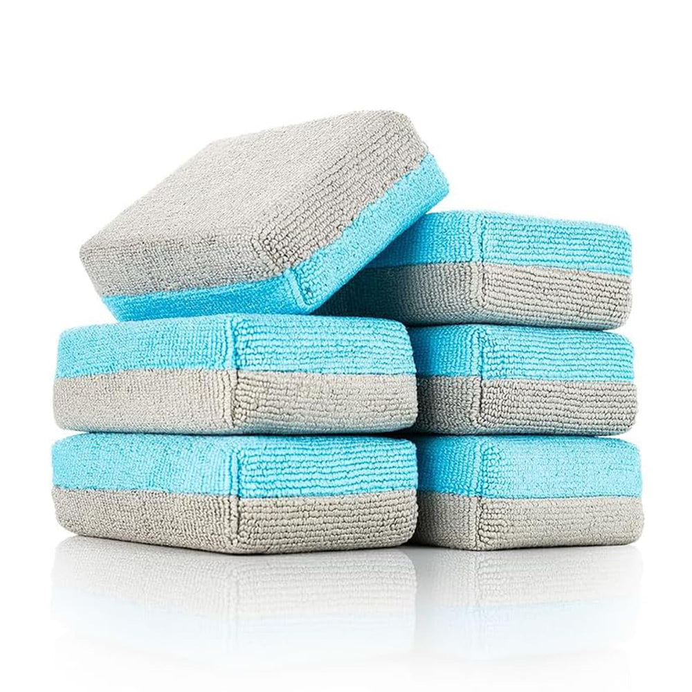 The Rag Company Ultra No Soak applicator, ultra blue close-up for smooth coating laydown.