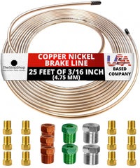 The Stop Shop copper nickel brake line 25 ft roll for versatile automotive plumbing.