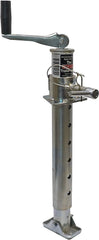 The Ultimate Trailer Jack front view highlights rugged steel build for reliable trailer support.