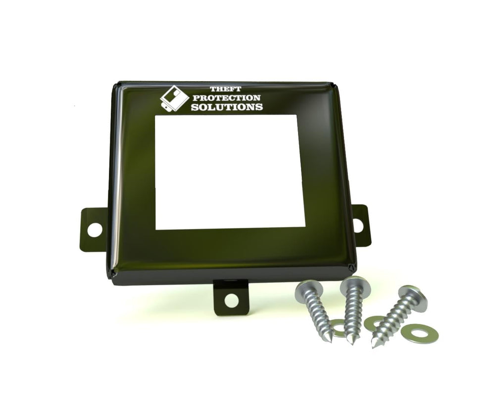Theft Protection Solutions steel guard with one-way screws for secure CR-V radar sensor.