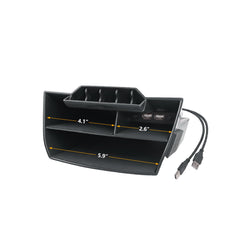 Thenice USB ports help charge devices while driving and CarPlay remains usable.