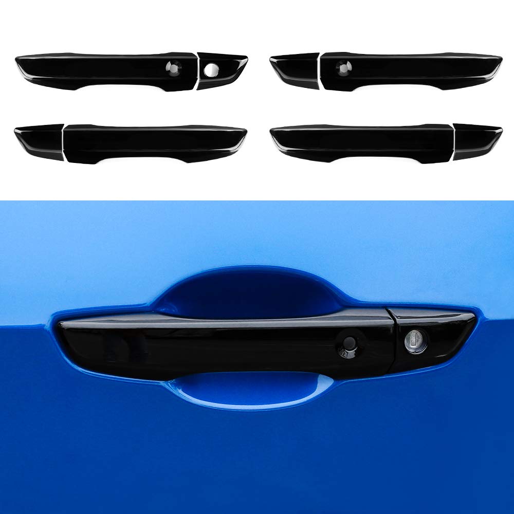 Thenice Civic door handle cover black front view adds protection and style