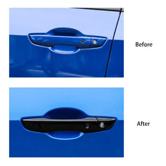 Thenice Civic door handle cover black during rain shows waterproof adhesion