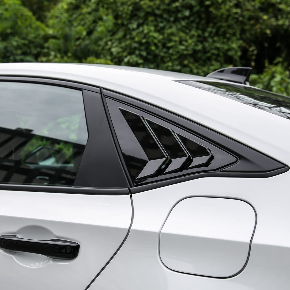 Thenice side view louvers installation demonstrates quick adhesive setup.