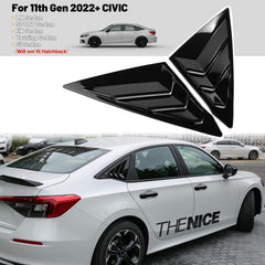Thenice triangular window louvers rear-left view enhance sportier look and drag reduction potential.