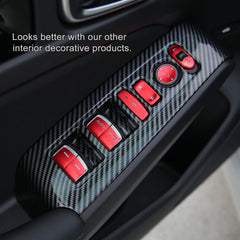 Thenice carbon fiber finish window control cover complements Civic dashboard