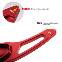 Thenice paddle shifter extension aluminium-detail highlights durable material quality.