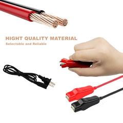 THEPRO LiFePO4 charger display panel highlights charging status and safety features.