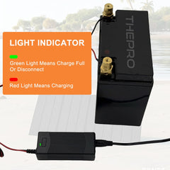 ThePRO auto-shutdown 3-stage charging prevents overcharging during maintenance.