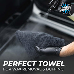 Creature Edgeless towels plush side for final buffing and shine