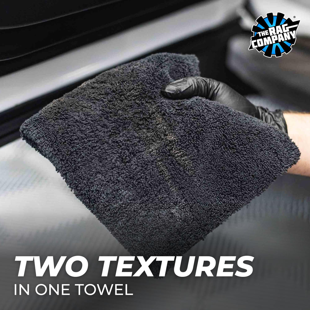 Creature Edgeless towels short-nap side for residue breakdown and streak-free finish
