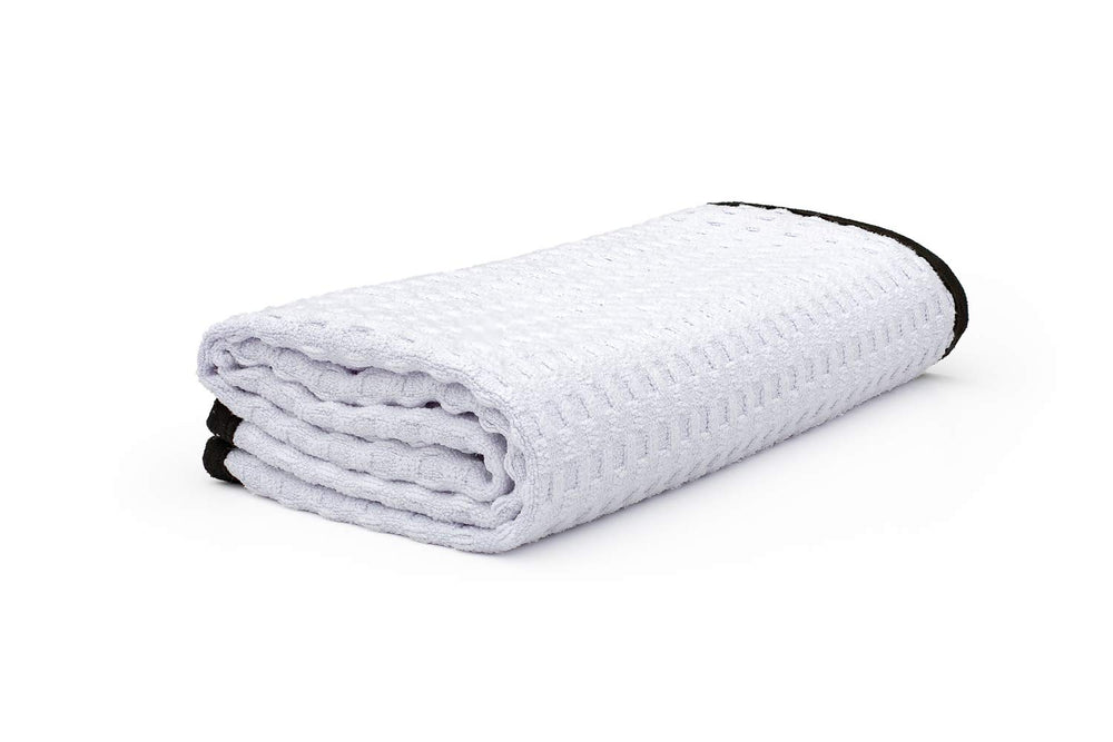 The Rag Company Dry Me A River 390 gsm close-up shows dense microfiber.