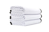 The Rag Company Dry Me A River waffle-weave towel with 70/30 microfiber for fast drying.