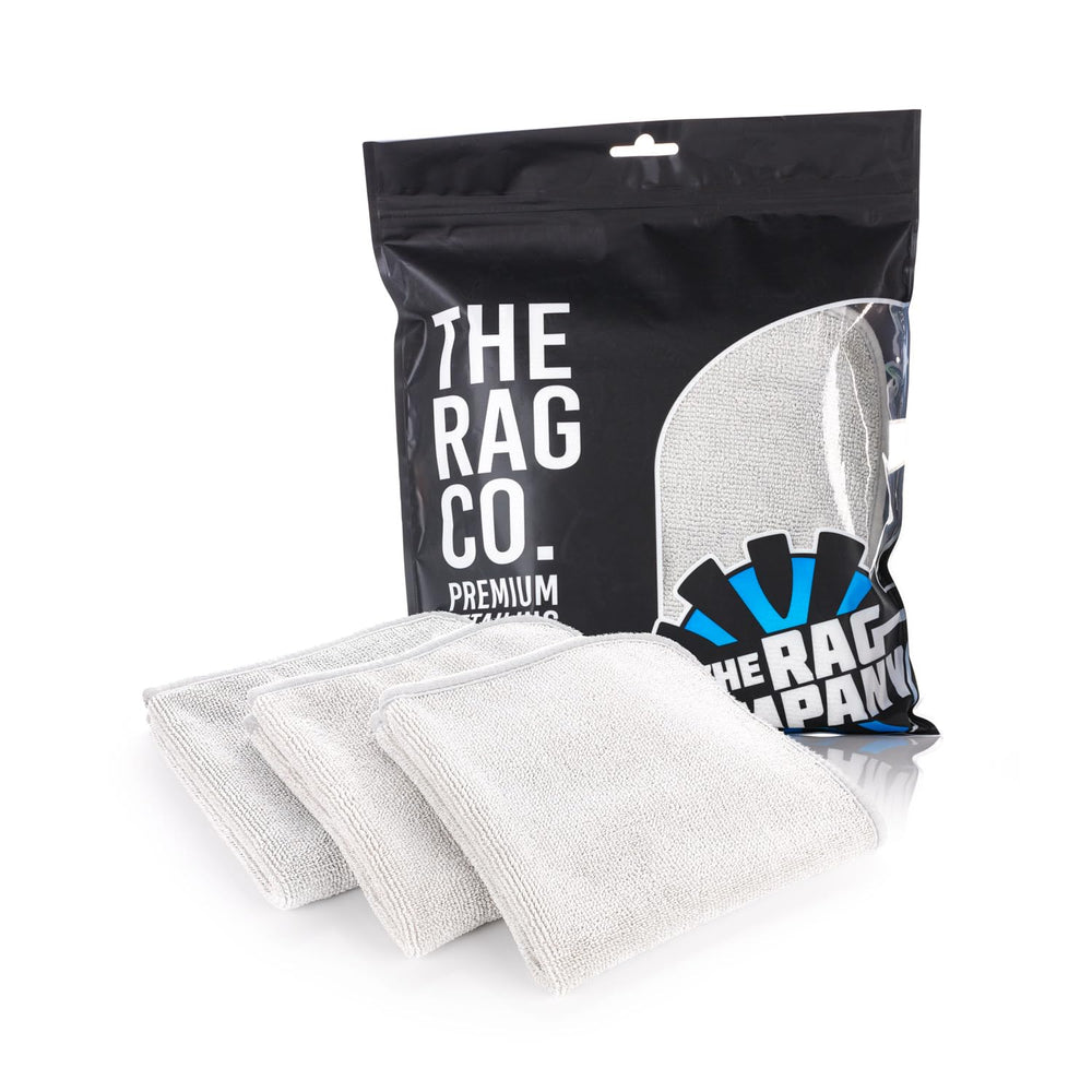 The Rag Company FTW microfiber towel glides over glass for a streak-free finish.