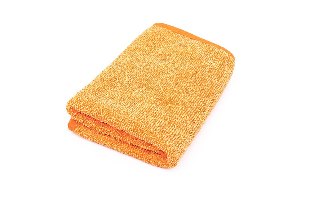The Rag Company FTW microfiber towel on mirrors enhances shine without lint