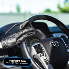 The Rag Company interior scrubber protects infotainment screens from haze and smudges.