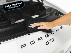 ButterSoft suede border protects paint during polishing with Spectrum 420 towel.
