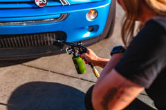 Storage lid keeps the bottle sealed between detailing tasks.