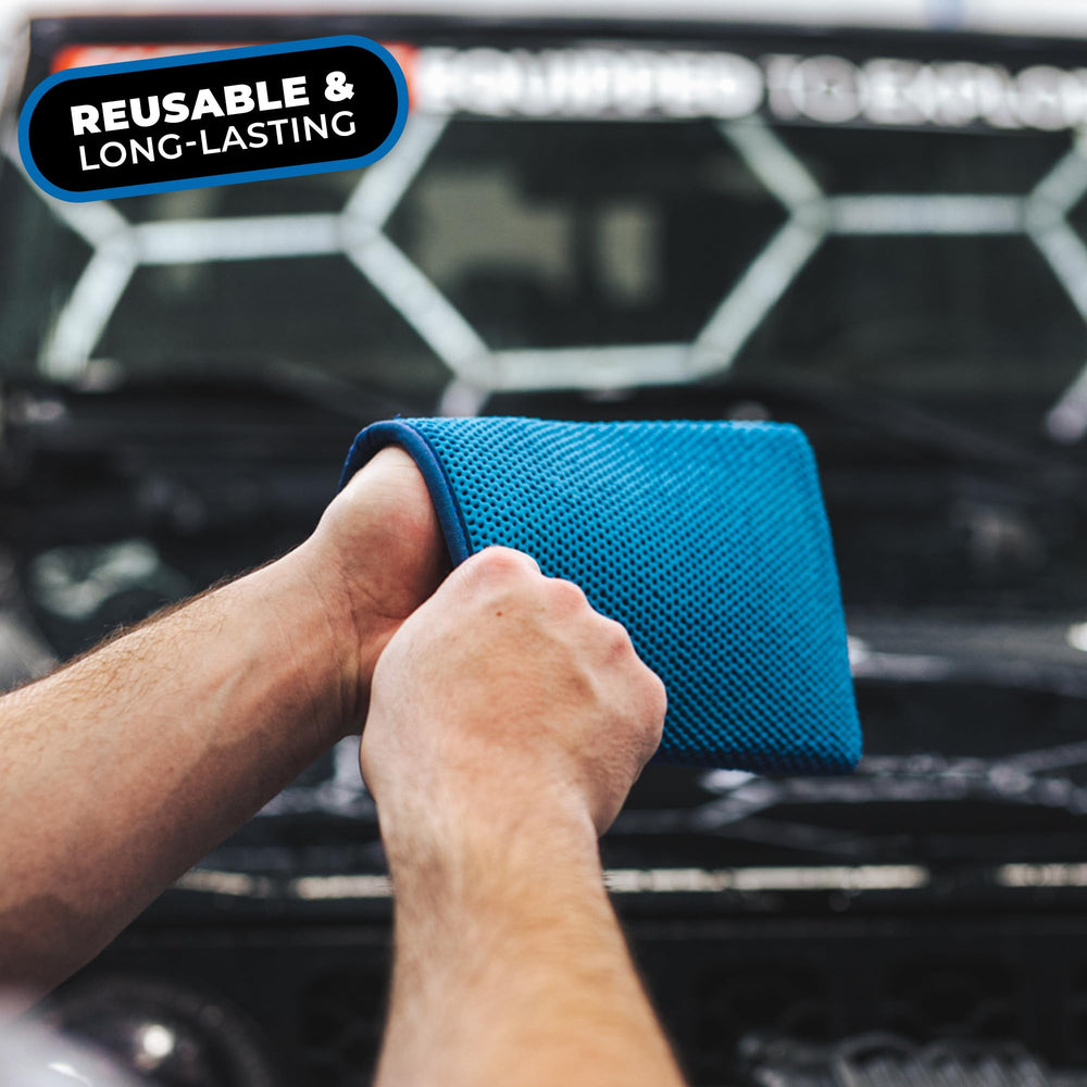 Safe with clay lubes; The Rag Company Mitt glides smoothly.