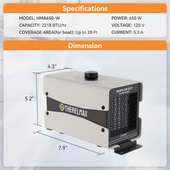 Therelmax 1-year warranty offers peace of mind for boat heaters.