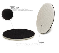 GP11008 velour-backed pad with secure grip for steady polishing