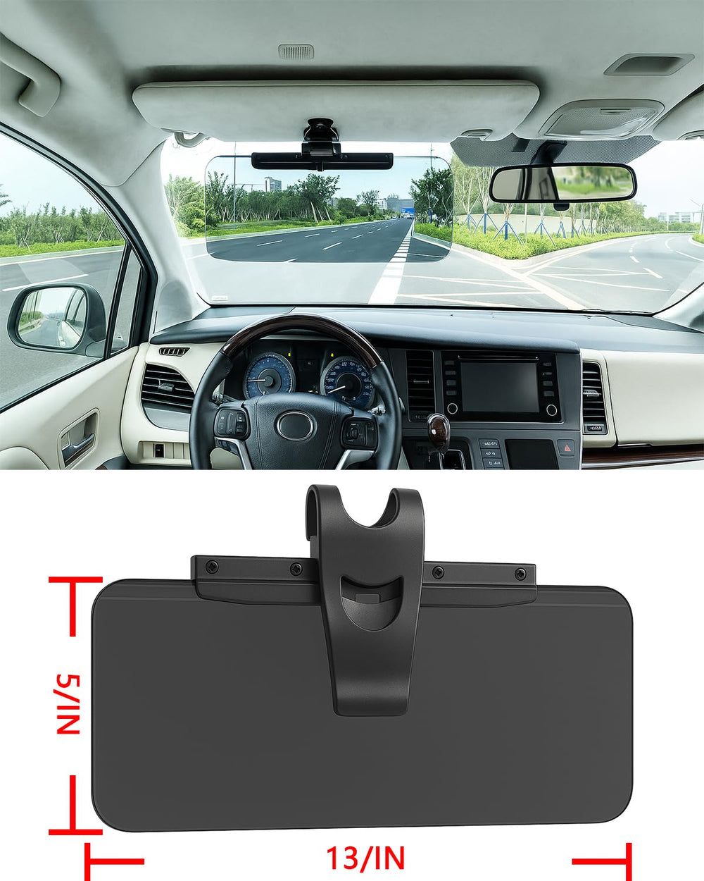 ThermoHalo visor extender with UV400 protection guards against daytime UV rays.