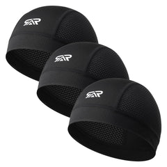 THINDUST front view of 3-pack skull caps showing compact packaging and convenience