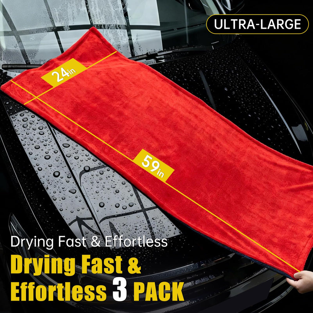 ThinkLearn car-drying towel absorption demonstrates up to 1 gallon for efficient drying.