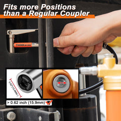Compatible with 1-8NPT fittings for universal use.