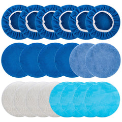 THINKWORK 20-pcs polishing pad kit with microfiber for scratch-free car finishing