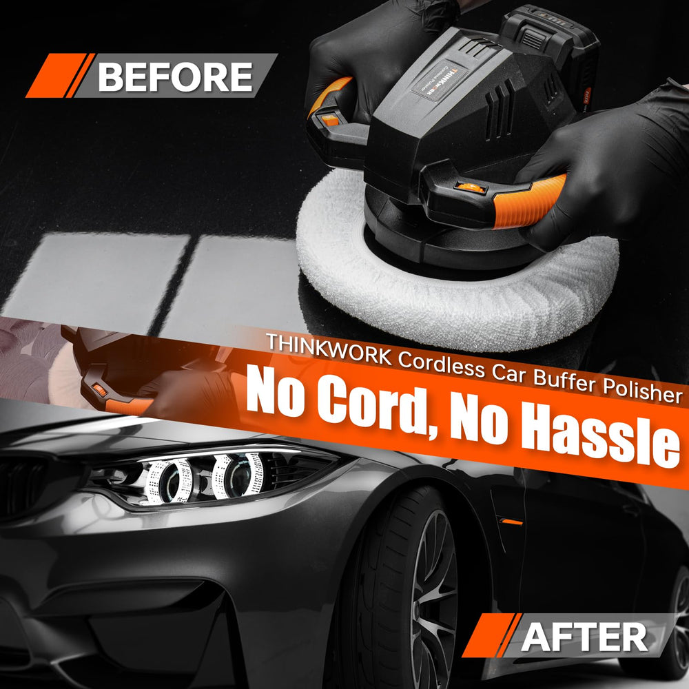 THINKWORK Buffer Polisher with two-handed design for comfortable grip.
