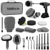 THINKWORK car detailing drill brush kit for interior and exterior cleaning
