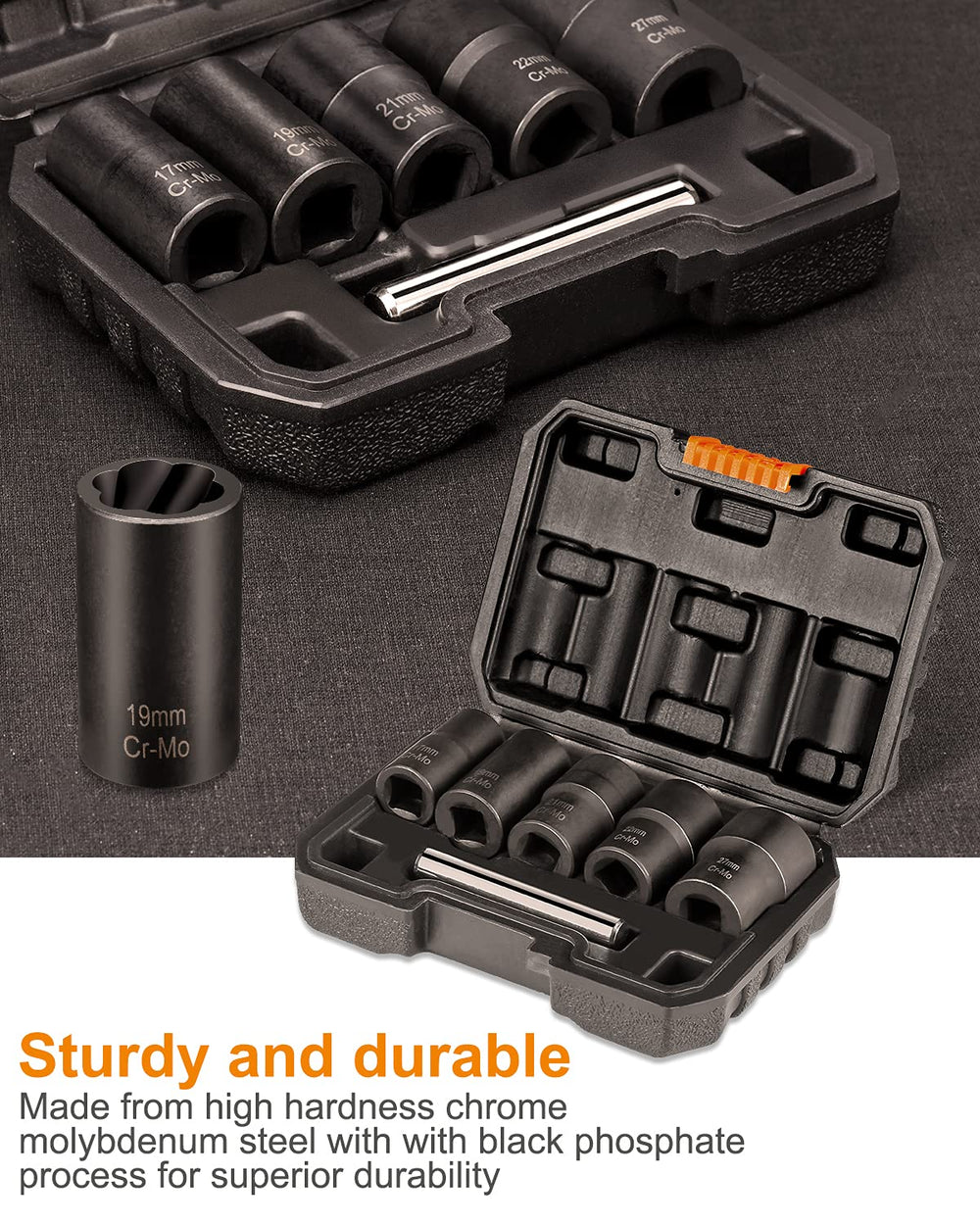 Thinkwork lug nut removal kit grip demonstrates strong bite on damaged bolts