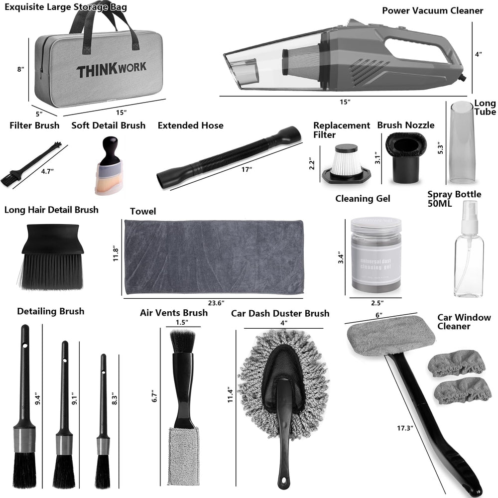 THINKWORK storage bag keeps all car cleaning tools organized on the go