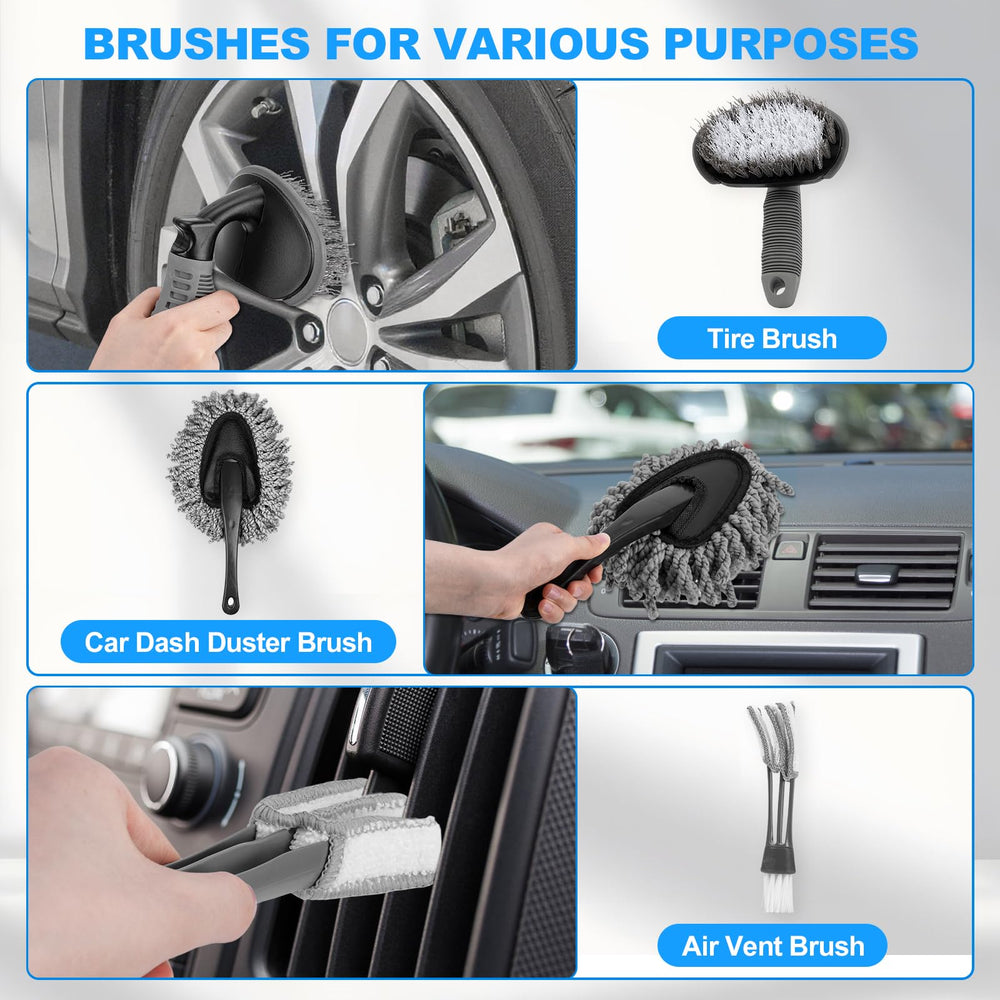 THINKWORK tire brush for deep-cleaning tires and rims