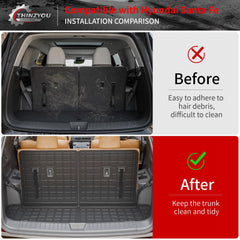 Thinzyou Santa Fe trunk liner showing precise compatibility