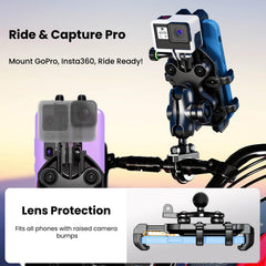 Thlevel dirt-bike ready mount designed for off-road photography and navigation.