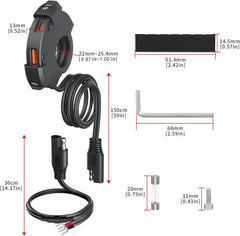 Thlevel easy installation with SAE ring harness for quick setup on bikes