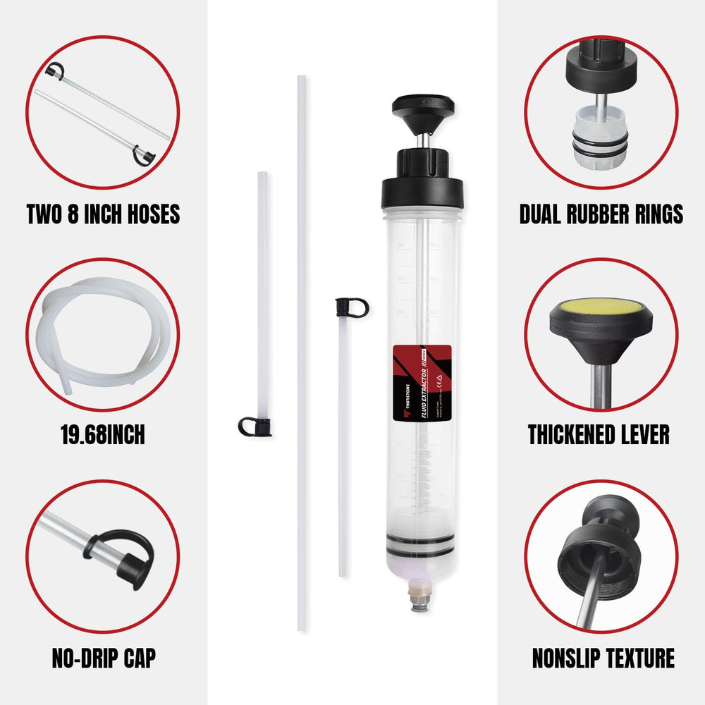 Thorstone locking-button seal minimizes leaks during transfers.
