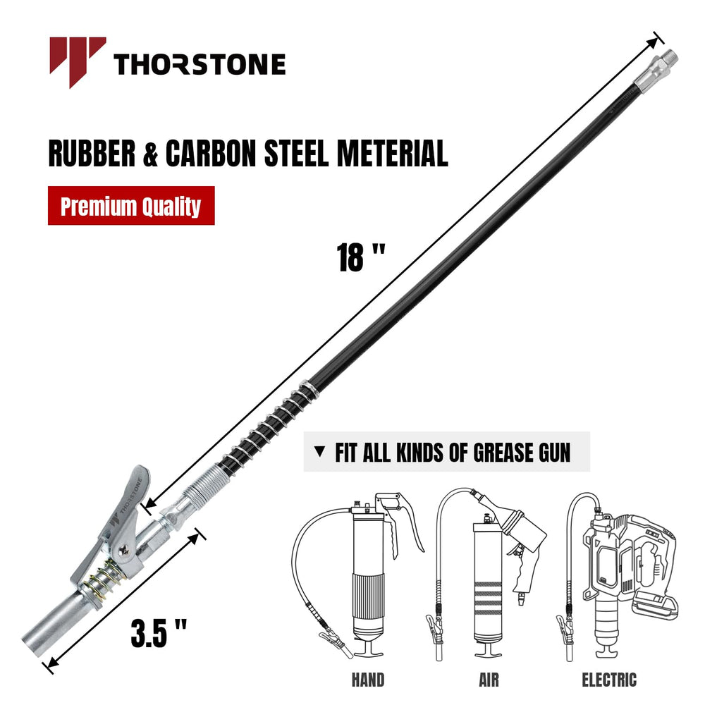Thorstone zerk attachment ensures secure connection to zerk fittings