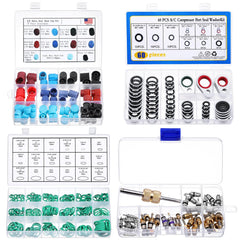 Threlaco car A/C valve core kit overview for quick maintenance readiness.