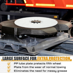 Threlaco hitch plate protection during towing reduces friction