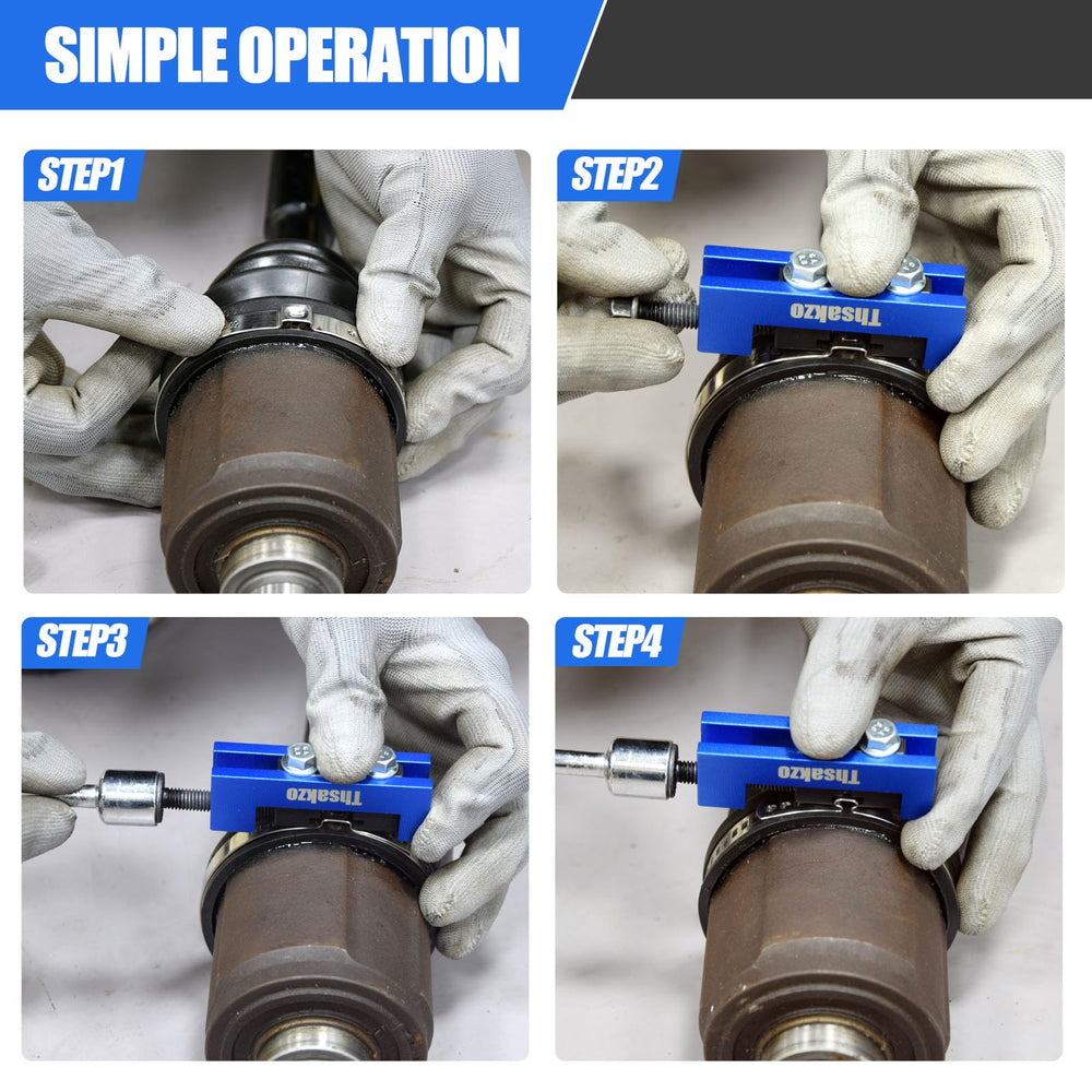 Heat-treated 45# steel jaws provide a secure grip on clamps, even with grease.