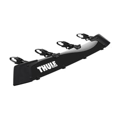 Thule AirScreen XT wind fairing, front view, reduces wind noise for a calmer ride.