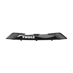 Thule AirScreen XT on WingBar Evo side view improves aerodynamics.