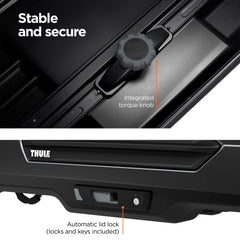 Thule Motion 3 XXL PowerClick mounting system with torque indicator.