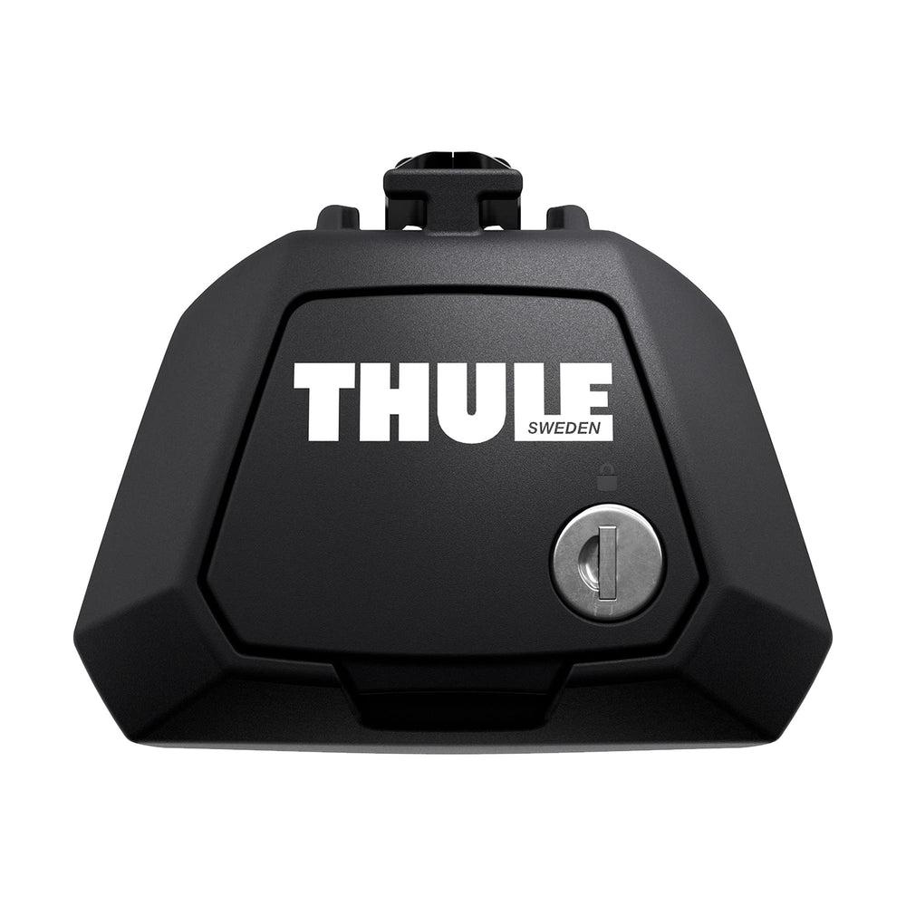 Thule Raised Rail Evo foot installed on a vehicle for a stable roof rack setup