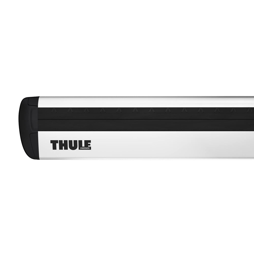 Thule Wingbar Evo 150 swing blade end cap eases T-track access
